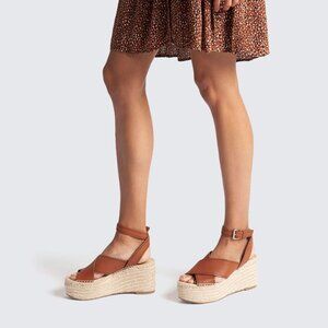 Dolce Vita Carsie Espadrille Wedge - Brown - Size 9.5